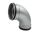 Колено штампованное спиральное фи 160 мм 90 с прокладкой