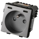 Modul Zásuvka s Bolcem Šedá +USB nabíječka C+C 20W pro Rámečky MIUUN Barva šedá