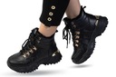 Зимние ботинки Зимние ботинки, женская обувь, Сапоги Траппер на платформе, Черный
