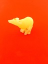 Скульптура желтая лиса ЯНТАРЬ подарочная статуэтка лиса