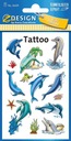 Delfiny Tatuaże dla dzieci zmywalne tatuaż ryby