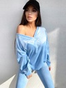 TEPLÁKOVÁ SÚPRAVA VELÚR PUSH UP S BABY BLUE Veľkosť S