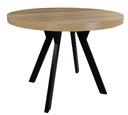 Стол круглый раздвижной METAL OAK HALIFAX Ø100/200