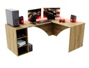 Угловой игровой компьютерный стол, Golden Oak Craft LED