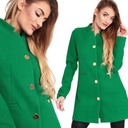 PŁASZCZ DAMSKI KURTKA KLASYCZNY ELEGANCKI WIOSNA JESIEŃ BUT. ZIELONY 42 XL