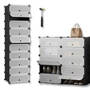 МОДУЛЬНЫЙ ШКАФ ДЛЯ ОБУВИ 10 УРОВНЕЙ ПОДСТАВКА КОРОБКИ ОРГАНИЗАТОР КОНТЕЙНЕР