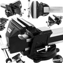 МОЩНЫЕ ВРАЩАЮЩИЕСЯ ЗАМОЧНЫЕ ТИСКИ С НАКОВАЛЬНЕЙ, ЧУГУН, 150 мм, ЗАКАЛЕННАЯ СТАЛЬ