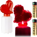 ВСТАВКА ДЛЯ СВЕЧИ СЕРДЦЕ LED 14 СМ ИСПОЛЬЗУЕТСЯ ОТ R6 БАТАРЕИ КРАСНЫЙ