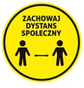 NAKLEJKA NA SZYBĘ 20 cm ZACHOWAJ DYSTANS SPOŁECZNY