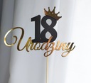 Topper urodzinowy tort urodziny 18 20 25 30 40 50