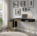 Nočný stolík RAVENNA 41x40 stolík kontajner čierny dub artisan rám zlatý Kód výrobcu 5903769747276