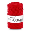 Нитка плетеная макраме ColiNea, 100% хлопок, 5мм 100м, красная