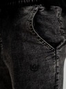 Pánske džínsové NOHAVICE so sťahovákom JIGGA WEAR Módne Sprané Čierne M Model wygodne bawełniane komfortowe materiałowe