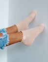 Ponožky Milena prelamované broskyňové s mašľou 37-41 Značka Milena