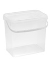 ПРЯМОУГОЛЬНОЕ ВЕДРО 10 Л с допуском ПИЩЕВЫХ ПРОДУКТОВ, прозрачное