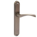 Ручка межкомнатной двери, длинная задняя панель ключа, патинированный алюминий ROMANA