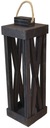 ЭЛЕГАНТНЫЙ ЧЕРНЫЙ ДЕРЕВЯННЫЙ ФОНАРЬ ФОНАРЬ 65 СМ
