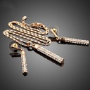 Женский комплект, золотые серьги из хирургической стали, сосульки и кристаллы, ожерелье, серьги