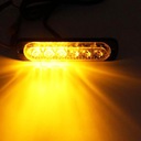 2SZT STROBOSKOPY LAMPA OSTRZEGAWCZE SUPER JASNÝ 6 LED WODOODPORNY 12V-24V Zdroj svetla LED