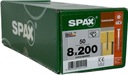 Шурупы WIROX для деревянных конструкций, коническая головка 8x200 мм SPAX упаковка 50 шт.