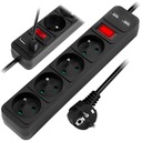 ПРОЧНЫЙ УДЛИНИТЕЛЬНЫЙ КАБЕЛЬ ПИТАНИЯ 2x USB 4 РОЗЕТКИ 1,5 м