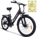 Электрический велосипед Cheevalry C26, 350 Вт, 32 км/ч, 100 км, 26*2,35 дюйма, женский/мужской