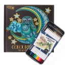 ЭКСКЛЮЗИВНАЯ АНТИСТРЕССОВАЯ РАСКРАСКА ДЛЯ ВЗРОСЛЫХ 80 УЗОРОВ + 24 КАРАНДАША