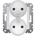 SCHNEIDER ASFORA ДВОЙНАЯ РОЗЕТКА З/У ДЛЯ РАМКИ БЕЛАЯ IP20 EPH9810221