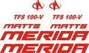 MERIDA TVS100-V МАТОВЫЕ наклейки 18-3C РАЗНЫЕ ЦВЕТА