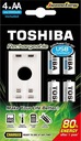 ЗАРЯДНОЕ УСТРОЙСТВО ДЛЯ БАТАРЕЙ AA/AAA TOSHIBA USB +4 батарейки типа AA 2000 мАч