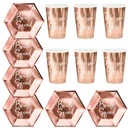 ТАРЕЛКИ, КРУЖКИ, СКАМЬЯ, РОЗОВОЕ ЗОЛОТО