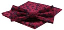 Мужской галстук-бабочка с нагрудным платком - Alties - Красный с цветами