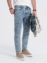 Džínsové pánske džínsové nohavice modré V1 OM-PADP-0109 S Značka Edoti
