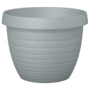 Вазон для сада на террасе, балконе, серый, диаметр 24 см.