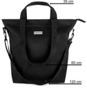 Čierna Dámska kabelka veľká priestranná shopper taška kabelka cez rameno ZAGATTO Dominujúca farba čierna