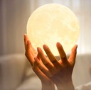 Nočná lampa MESIAC MOON 3D 18cm na maľovanie Priemer/šírka tienidla 8 cm