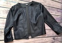 Женский пиджак, черное болеро, куртка из экокожи, размер (36-50) 38