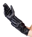 Zateplené dámske rukavice z prírodnej kože s mašličkou - Rovicky XL Model R-RDS-01-B-XL CZARNY