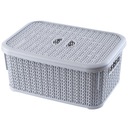 КОРЗИНА-КОНТЕЙНЕР С КРЫШКОЙ СЕРАЯ КОРЗИНА 6Л