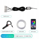 6M CABLE DE FIBRA ÓPTICA CINTA DIODO LUMINOSO LED RGB DO COCHE CONTROL REMOTO 5W1 