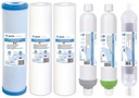 КОМПЛЕКТ ФИЛЬТРОВ ДЛЯ ВОДЫ. УСТМ ОСМОЗА РО 7 КАРТРИДЖЕЙ НА ШЛАНГЕ