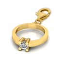 ЗОЛОТОЕ КОЛЬЦО-ШАРМ С ЦИРКОНИЕМ 585 ПРОБЫ