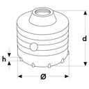 OTWORNICA DO BETONU WIDIOWA 80 MM Seria brak