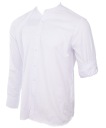 РУБАШКА МУЖСКАЯ, хлопок, БЕЛАЯ, воротник стойка, XXL REGULAR