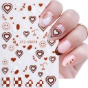 САМОКЛЕЯЩИЕСЯ НАКЛЕЙКИ ДЛЯ НОГТЕЙ НАКЛЕЙКА «УЛЫБКА СЕРДЦЕ» STZ-CS078
