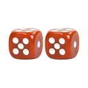 ZESTAW 2 KOSTEK K6 RPG KOŚĆ SZEŚCIOŚCIENNA BRĄZOWA 1,6 CM