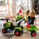 FALK Traktorek Baby Claas Zielony z Przyczepką + akc. od 1 roku Wiek dziecka 12 m +