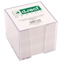 Кубик неклееных белых банкнот D.rect в контейнере 85х85х80мм.