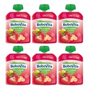Bobovita Mus jabłka truskawki z bananem 6m+ 6x80g