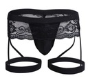 B153 Стринги мужские с кружевом - БУРЛЕСКА - М